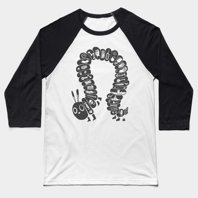 The Very Greedy Caterpillar Baseball T-Shirt by wotto